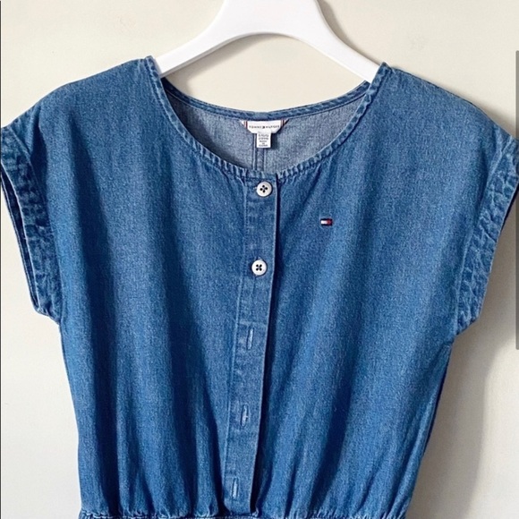Tommy Hilfiger Romper Chambray Blue Size L 12/14 - Picture 2 of 9